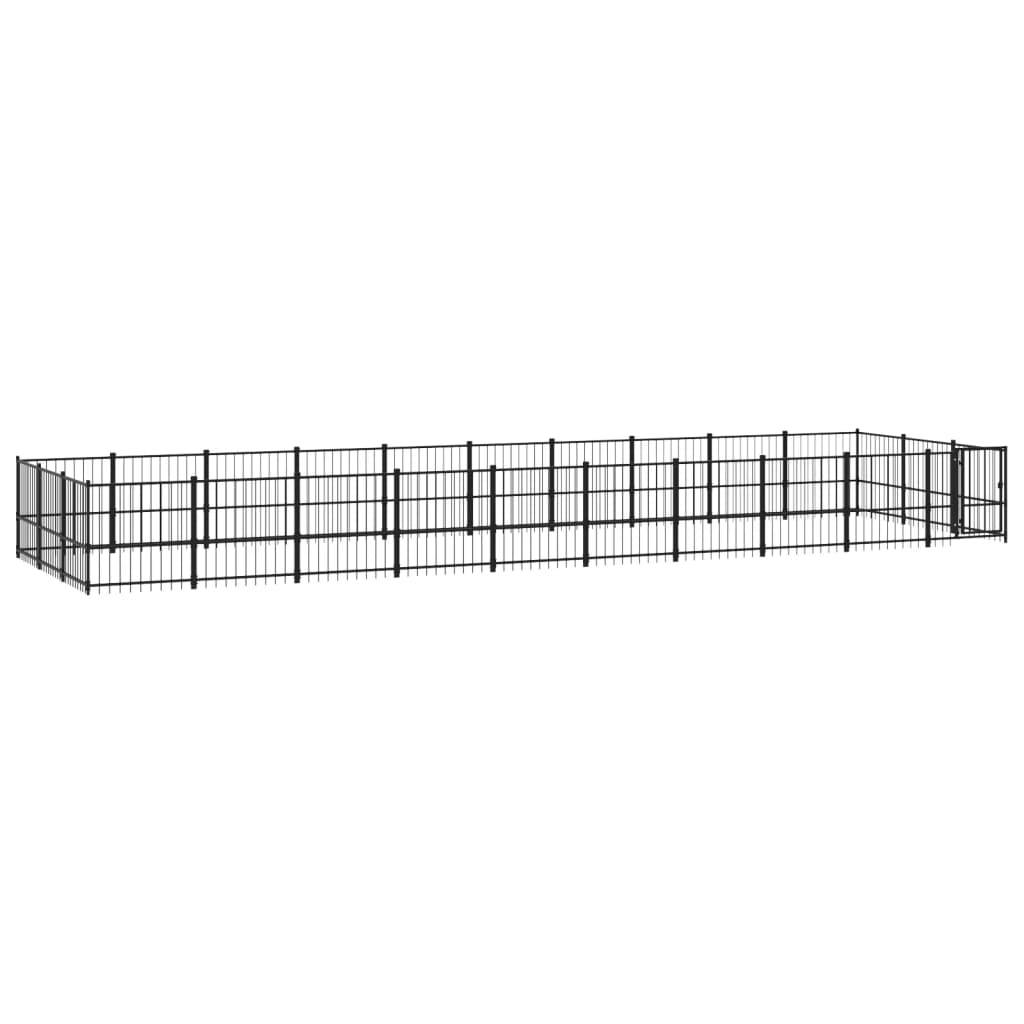 Vidaxl - Chenil d'extérieur pour chiens Acier 28,23 m² vidaXL 3124623 - Image 2