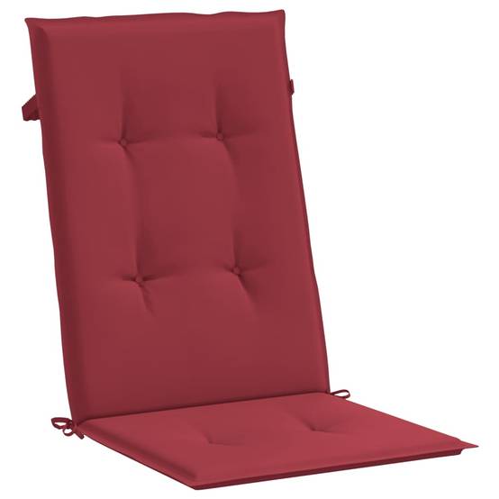 PANGIVO - Lot de 6 coussins de chaise à dossier haut polyester bordeaux 120 x 50 x 3 cm - PANGIVO - Image 5