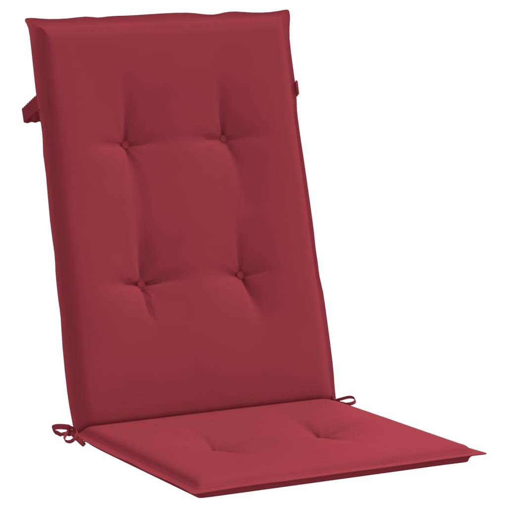 PANGIVO - Lot de 6 coussins de chaise à dossier haut polyester bordeaux 120 x 50 x 3 cm - PANGIVO - Image 5