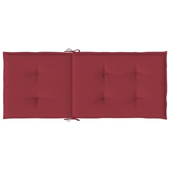 PANGIVO - Lot de 6 coussins de chaise à dossier haut polyester bordeaux 120 x 50 x 3 cm - PANGIVO - Image 7