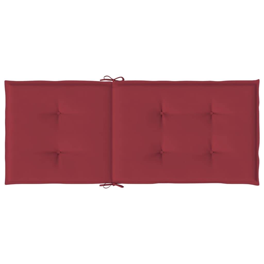 PANGIVO - Lot de 6 coussins de chaise à dossier haut polyester bordeaux 120 x 50 x 3 cm - PANGIVO - Image 7