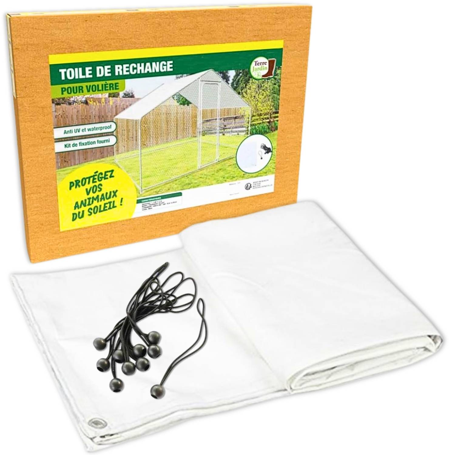 Bâche de rechange pour enclos poulailler - volière 6 m² - TERRE JARDIN - Image 1