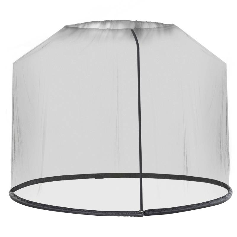 Moustiquaire parasol jardin tissu Oxford protection insectes Ø3xH2,3m noir - ComfortXL Outdoor Living - Image 2