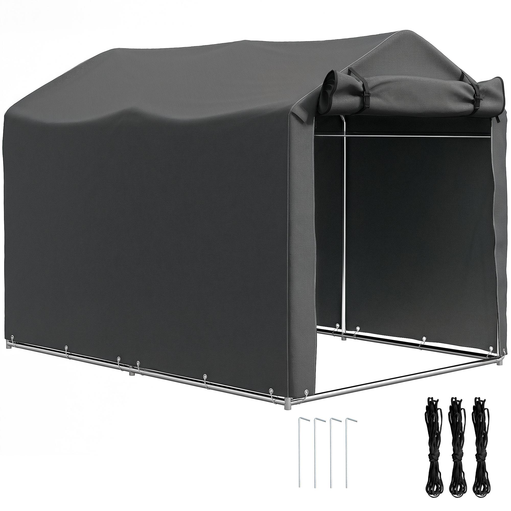 Abri Vélo Extérieur 2 x 1,6 x 1,65 m Cadre Métal Galvanisé Imperméable Résistant aux UV - Image 1