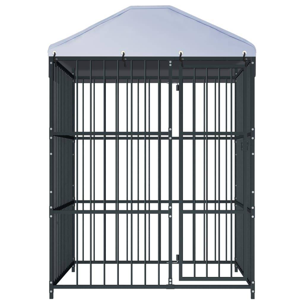 Helloshop26 - Chenil extérieur cage enclos parc animaux chien d'extérieur avec toit pour chiens 150 x 150 x 210 cm - Image 2