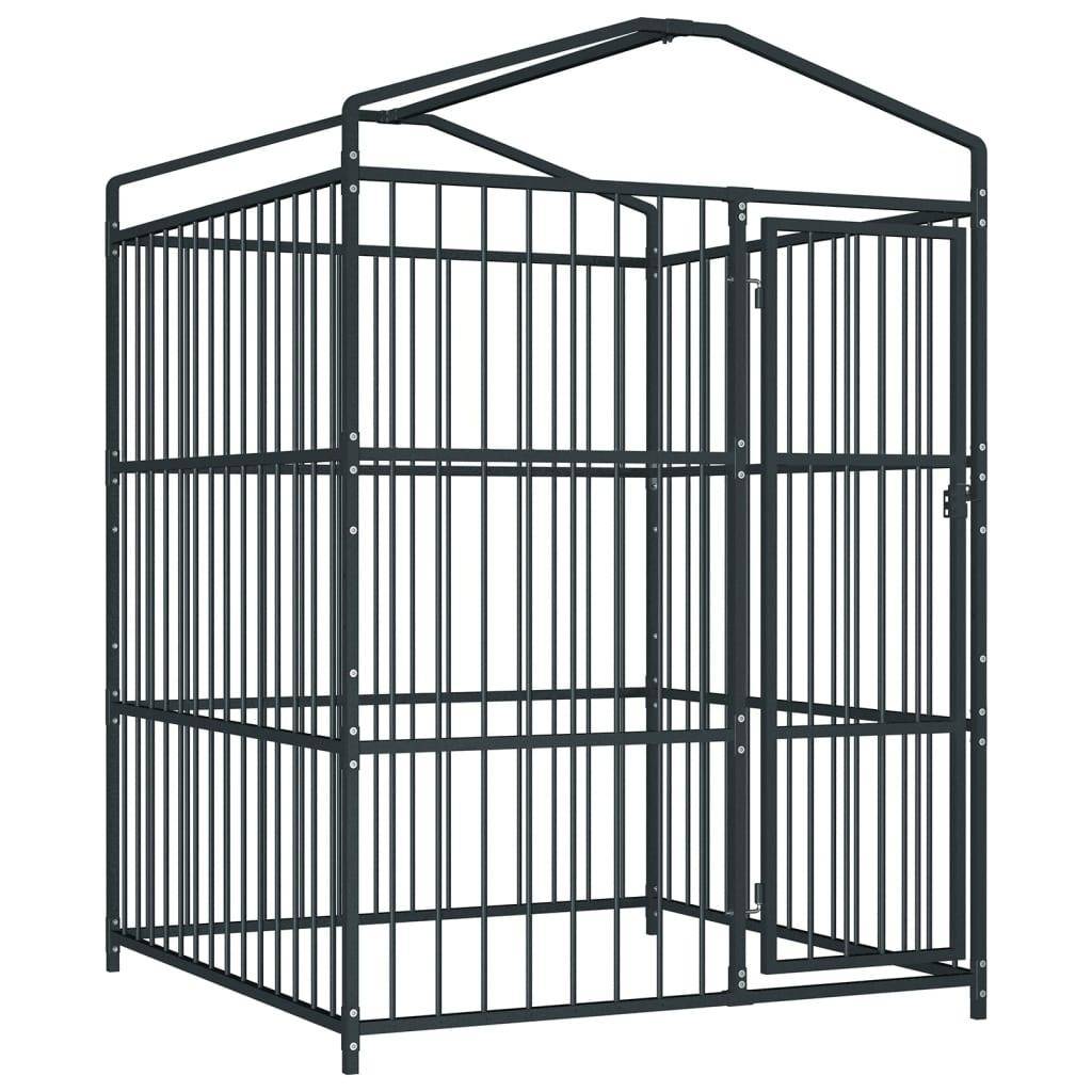 Helloshop26 - Chenil extérieur cage enclos parc animaux chien d'extérieur avec toit pour chiens 150 x 150 x 210 cm - Image 3