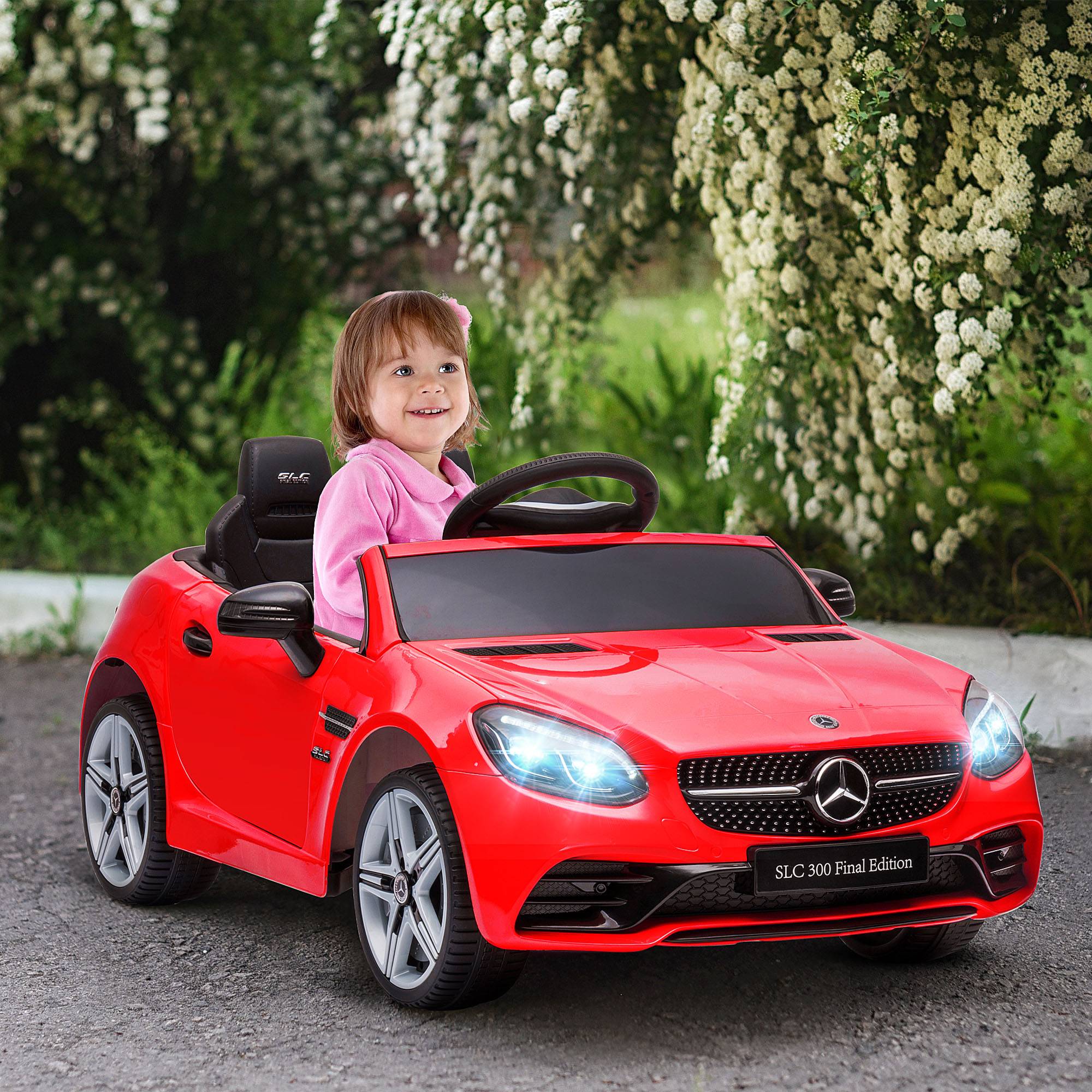 Sans Marque - Voiture électrique Mercedes SLC 300 licence officielle enfants télécommande polypropylène métal 107x62,5x44 cm rouge - Image 3