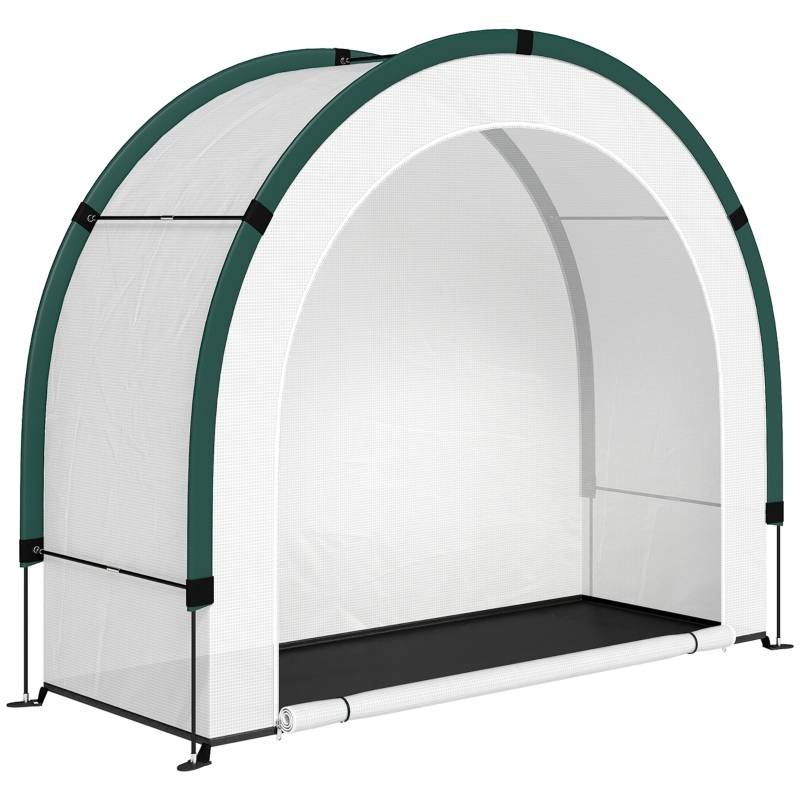 Serre Pliable Polyéthylène pour Balcon et Terrasse Protection Plantes 200x80x164cm Vert - ComfortXL Outdoor Living - Image 2