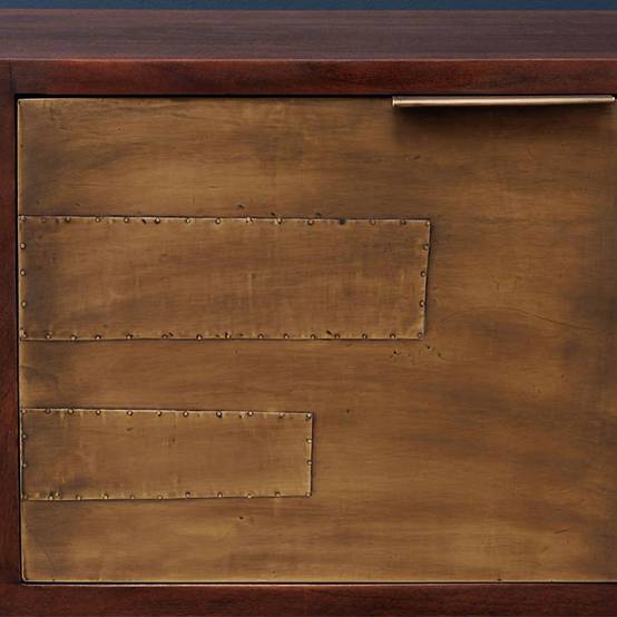 Buffet 2 portes 2 tiroirs Saïgon 56x140x44cm - Image 4