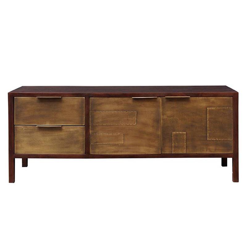Buffet 2 portes 2 tiroirs Saïgon 56x140x44cm - Image 2