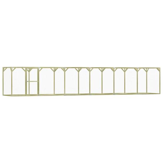 Poulailler 1,5 x 9 x 1,5 m pinède imprégnée - Image 1