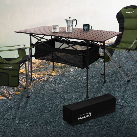 Spetebo – Table de camping pliante noire 70 x 70 cm – Plateau enroulable en plastique – Sac de transport inclus – Charge max 30 kg Spetebo – Table de camping pliante noire 70 x 70 cm – Plateau enroulable en plastique – Sac de transport inclus – Charge max 30 kg