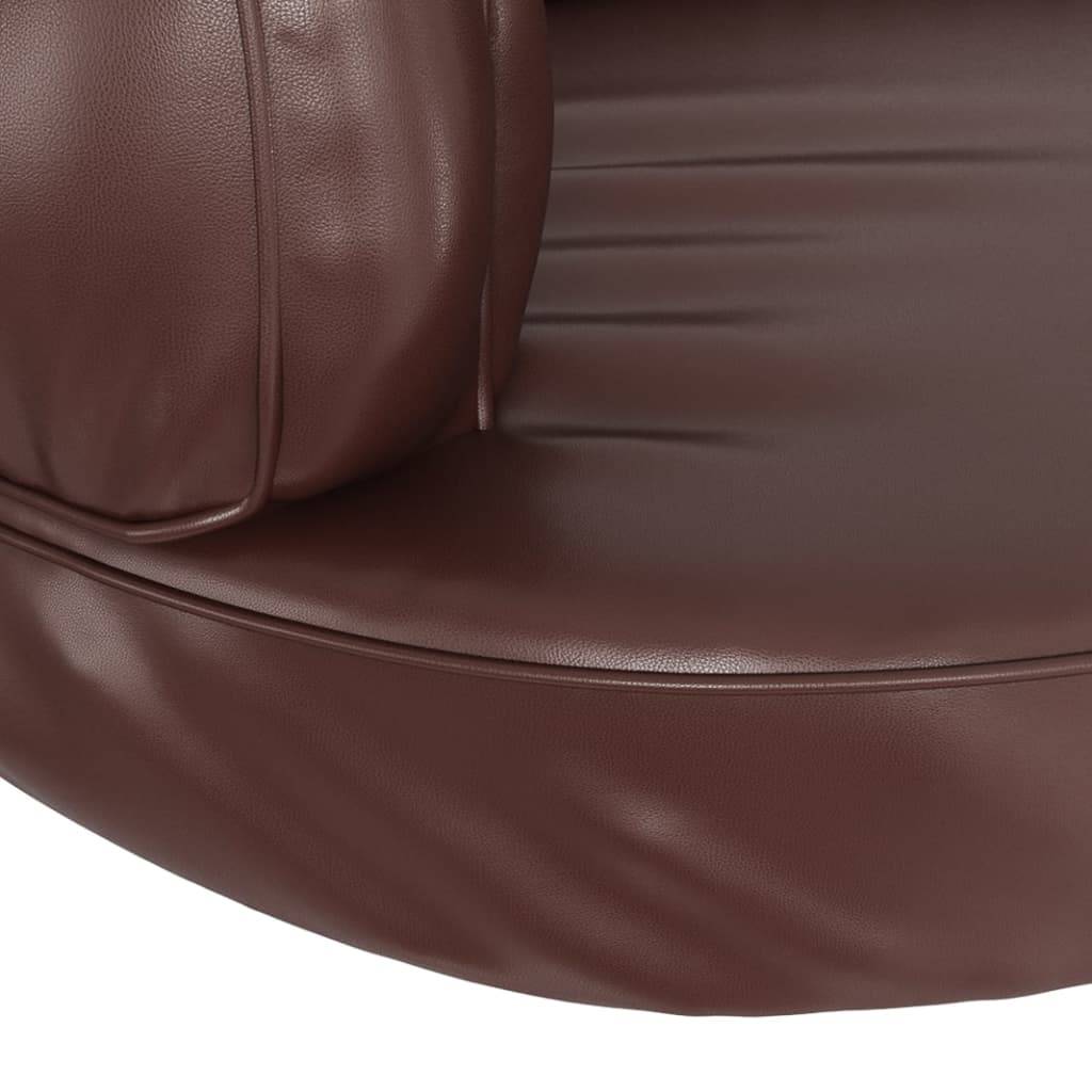 Vidaxl - Lit pour chien ergonomique Mousse Marron 75x53 cm Similicuir vidaXL 171320 - Image 4