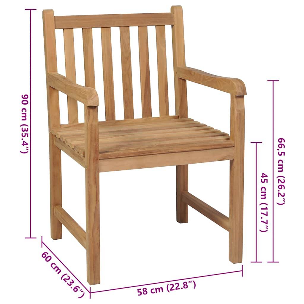 PANGIVO - Chaise de jardin bois teck rouge 58 x 60 x 90 cm - PANGIVO - Image 9