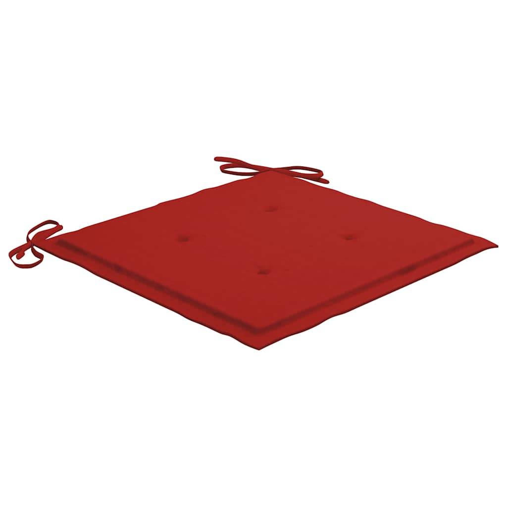 PANGIVO - Chaise de jardin bois teck rouge 58 x 60 x 90 cm - PANGIVO - Image 6