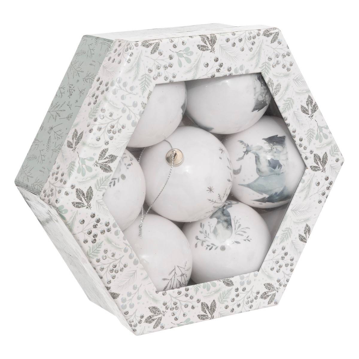 Fééric Lights & Christmas - Déco de sapin Coffret 7 Boules de Noël D 7.5 cm - Image 1