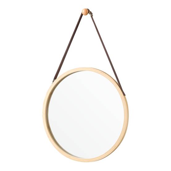 Helloshop26 - Miroir mural avec cadre en bambou 35 cm - Image 1