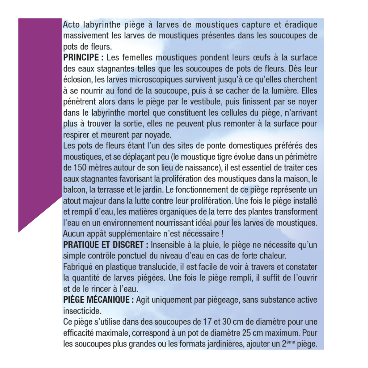 Acto - Acto Labyrinthe : Piège à Larves de Moustiques pour Jardins et Balcons - Image 6