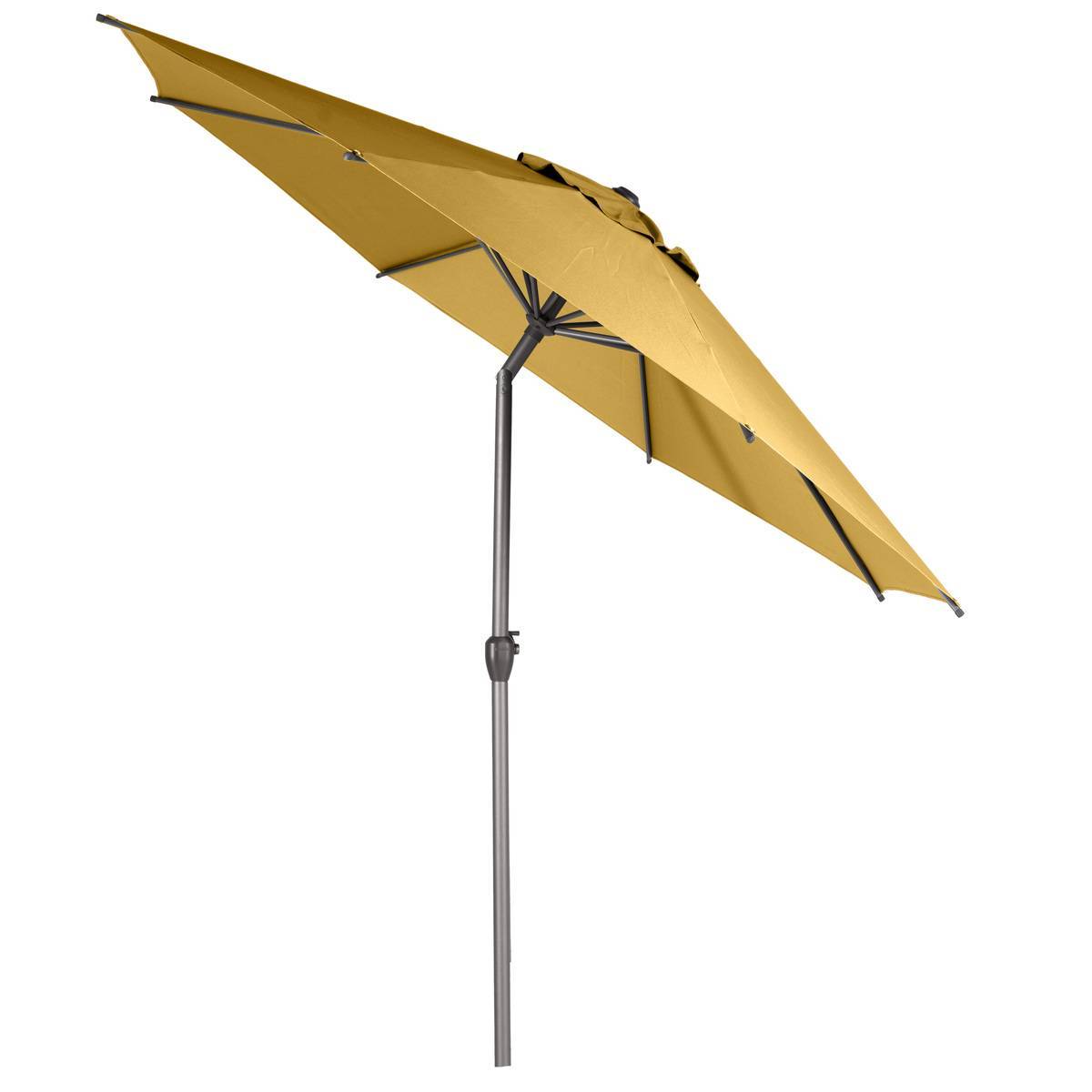 Hesperide - Parasol droit rond "Loompa" jaune moutarde 3m en aluminium Hespéride - Image 2