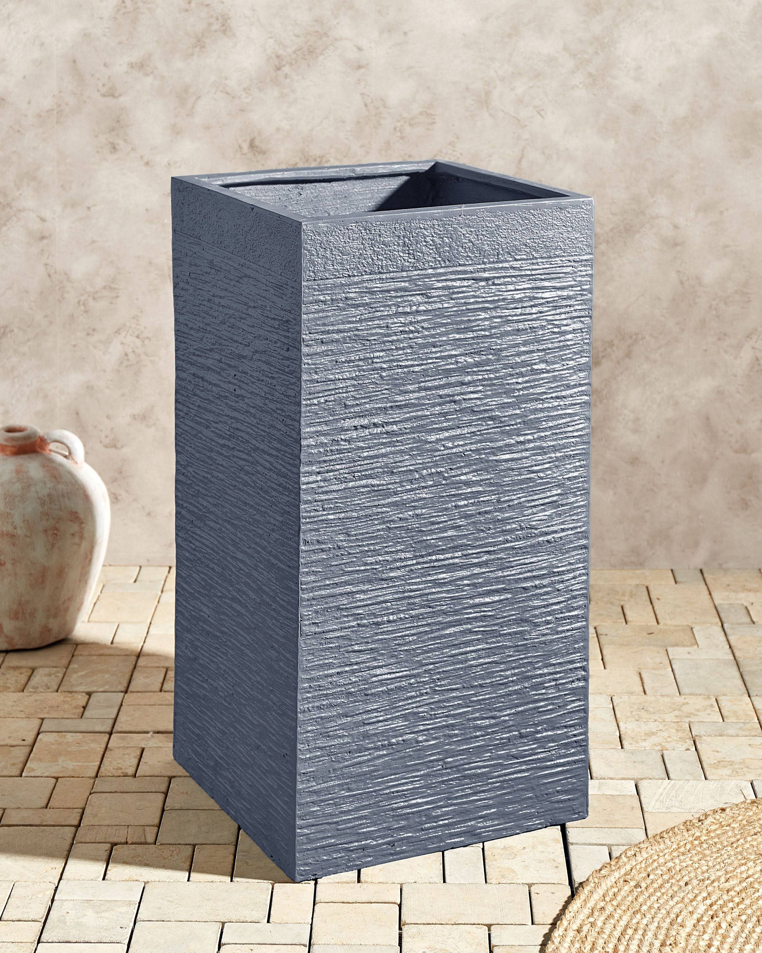 Beliani - Cache-pot d'extérieur Fibre d'argile Gris DION - 40x40x77- Beliani - Image 1