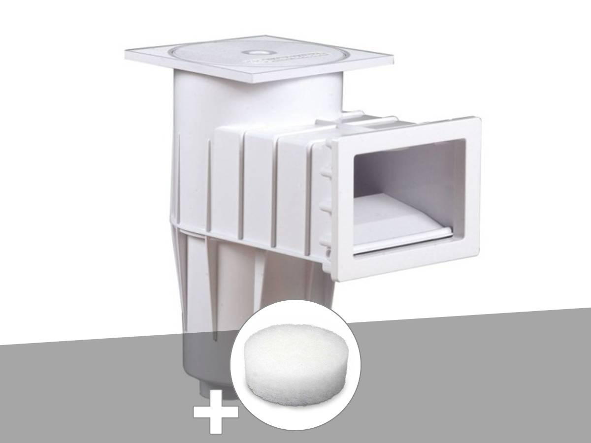 Hayward - Skimmer Hayward premium petite meurtrière (béton) + Filtre pour paniers de skimmer PureFlow