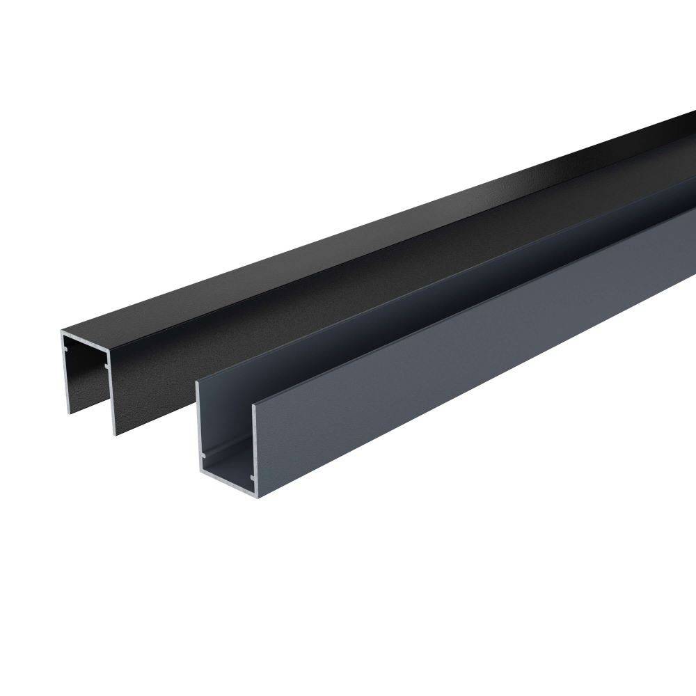 Decklinea - Kit Clôture Bois Composite Anthracite 5,5x1,8m RIO - Poteaux en Aluminium Noir - Brise Vue - Palissade - Image 5