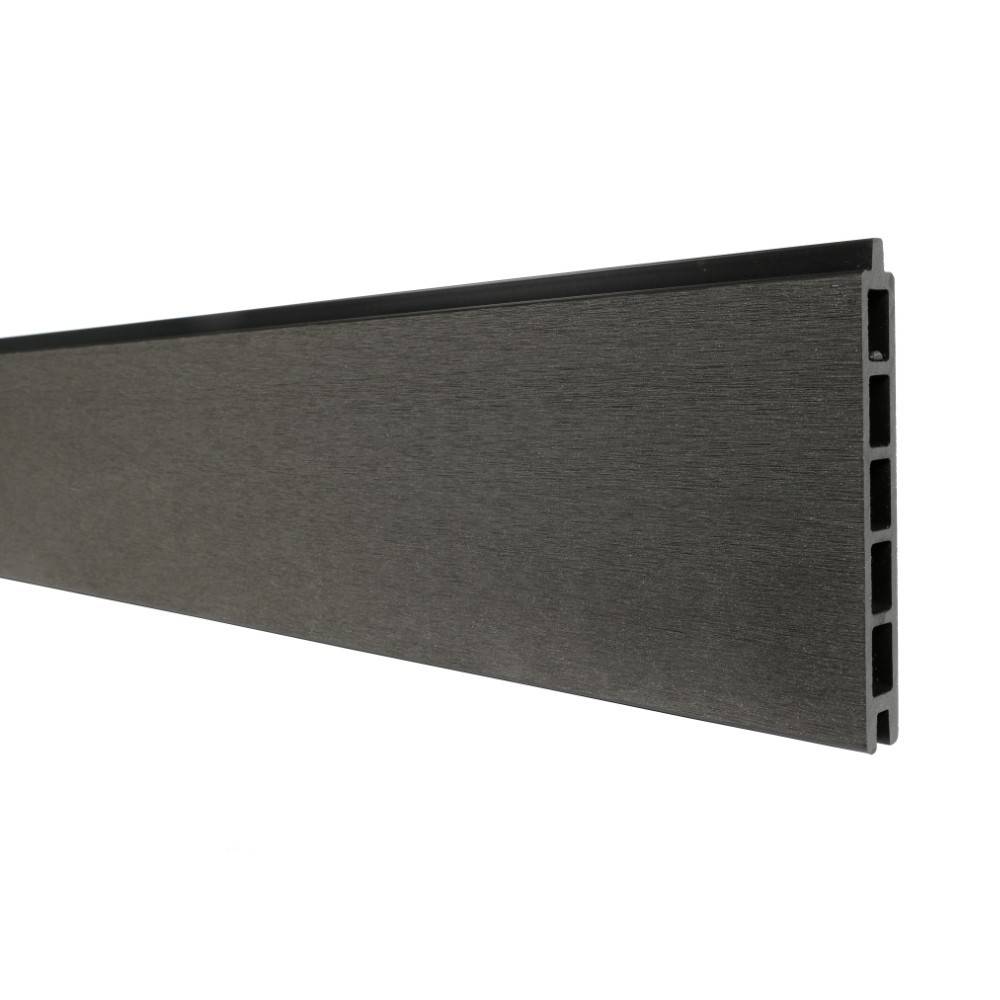 Decklinea - Kit Clôture Bois Composite Anthracite 5,5x1,8m RIO - Poteaux en Aluminium Noir - Brise Vue - Palissade - Image 4