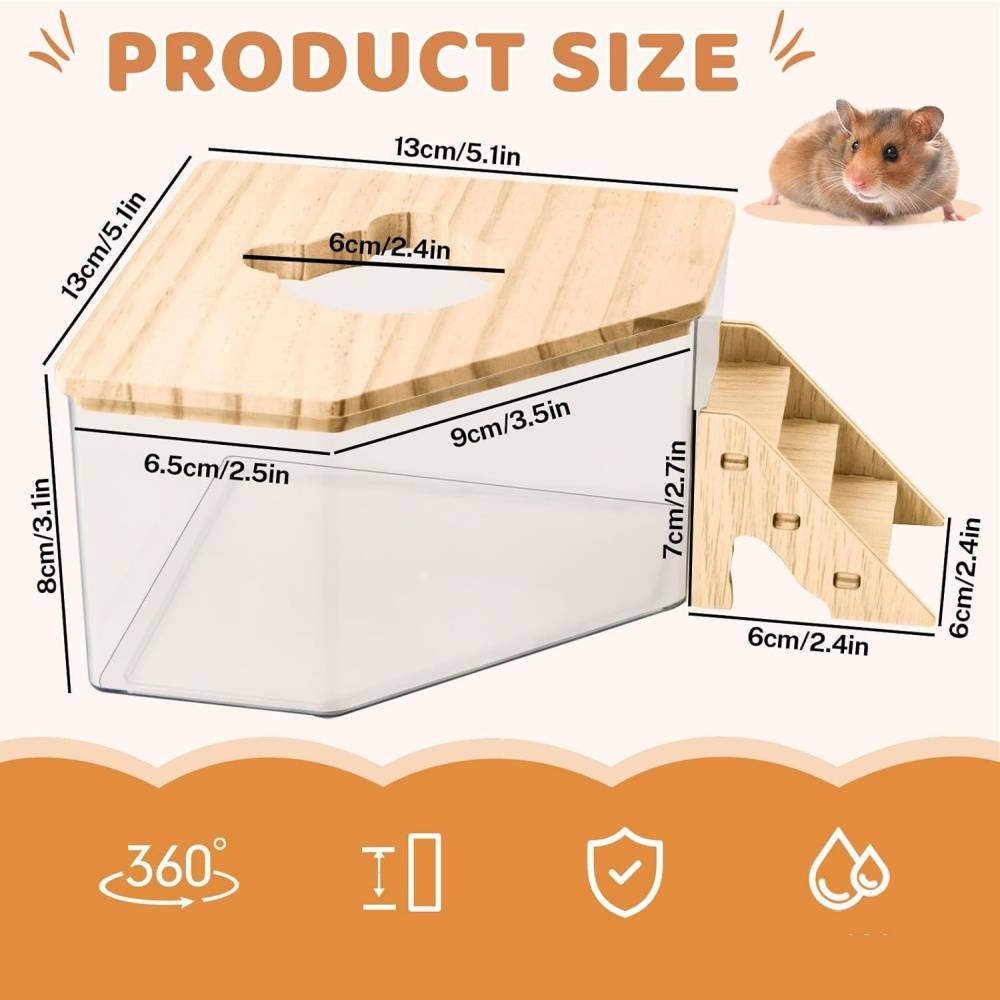 DtopbuyAge - Bac de bain de sable pour hamster, gerbille et chinchilla DtopbuyAge - Image 5