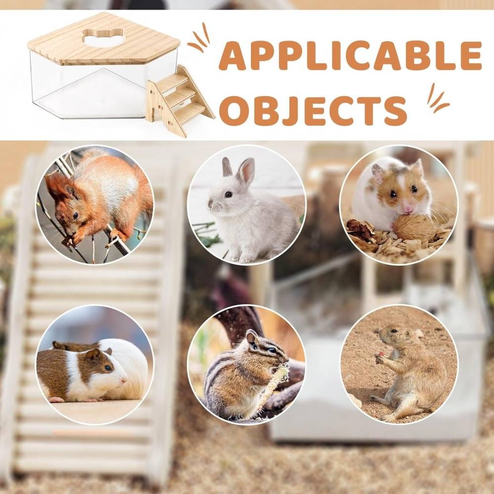 DtopbuyAge - Bac de bain de sable pour hamster, gerbille et chinchilla DtopbuyAge - Image 3