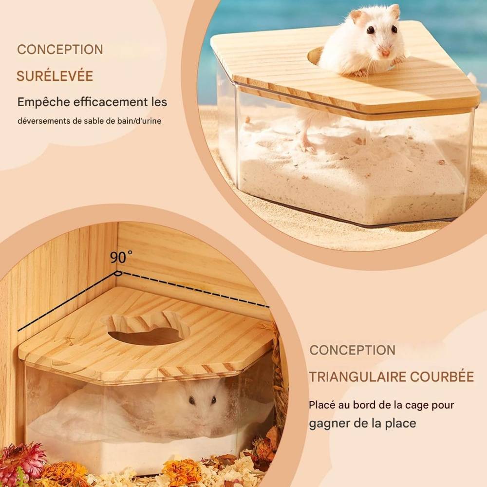 DtopbuyAge - Bac de bain de sable pour hamster, gerbille et chinchilla DtopbuyAge - Image 4