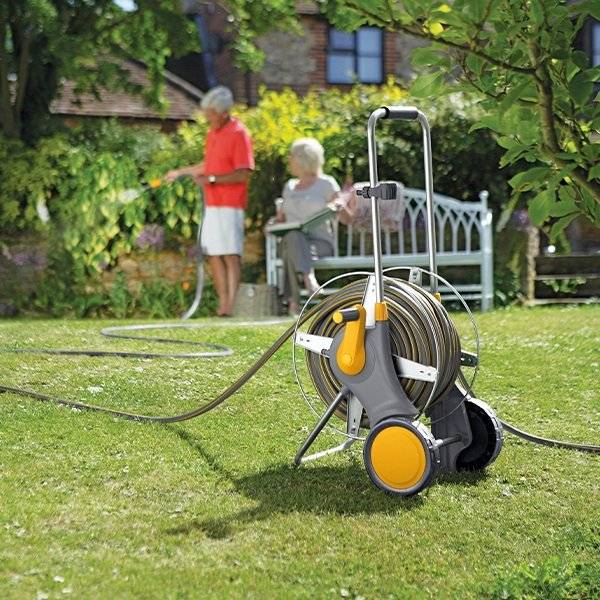 Hozelock - Grand dévidoir chariot métallique pour tuyau d’arrosage 25m 15mm HOZELOCK - Image 2