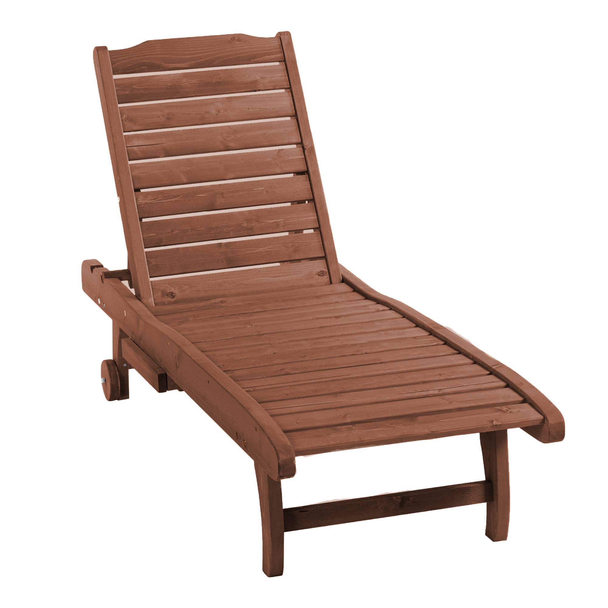 PANGIVO - Bain de soleil bois de sapin naturel 462.28 x 152.4 x 88.9 cm - PANGIVO - Image 2