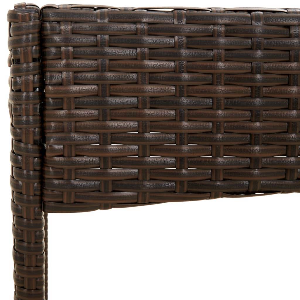 Helloshop26 - Salon de jardin meuble d'extérieur ensemble de mobilier 4 pièces avec coussins marron résine tressée - Image 4