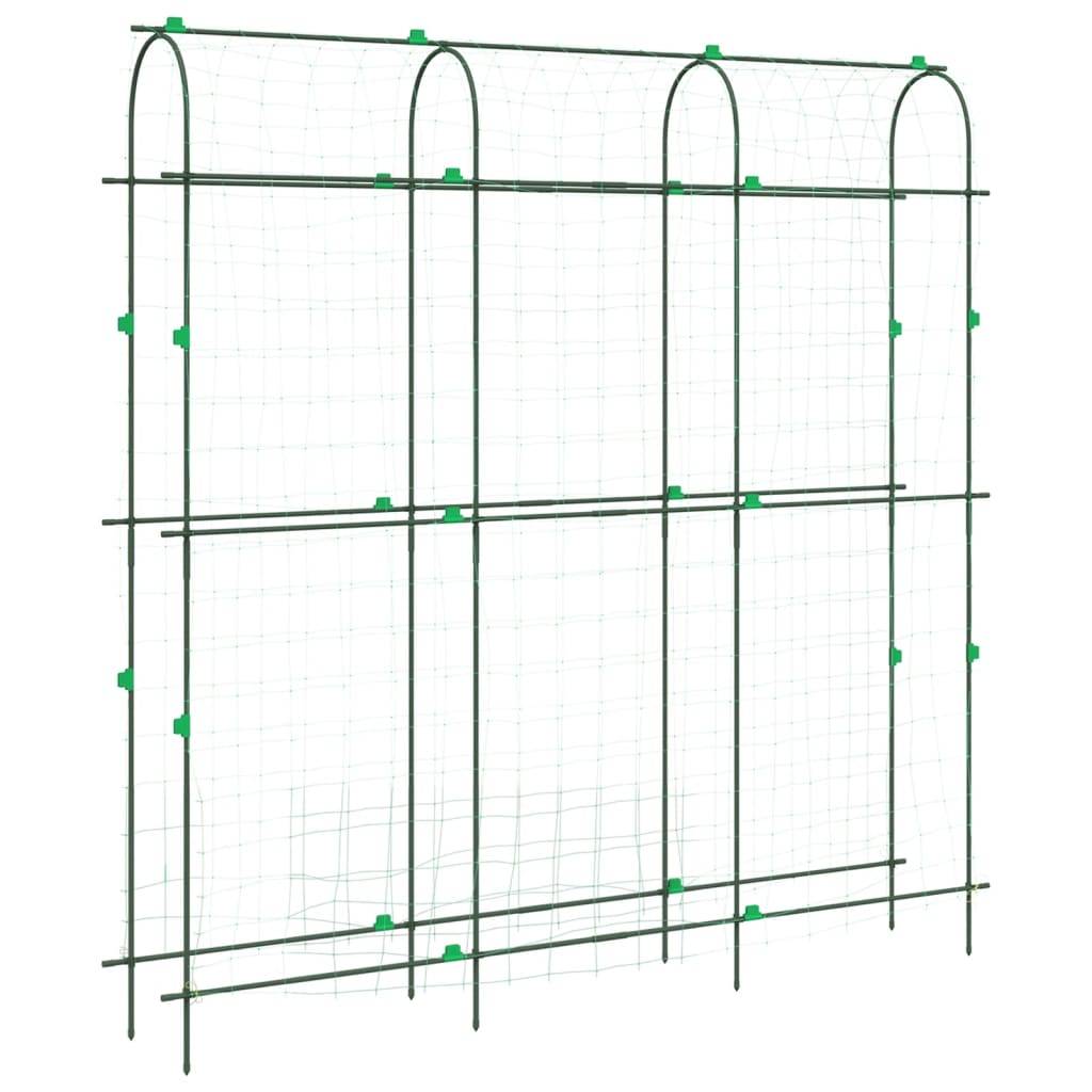 Treillis de Jardin Forme U en Acier Arceau de Soutien Ajustable pour Potager et Fleurs Vert – ComfortXL Outdoor Living - Image 2