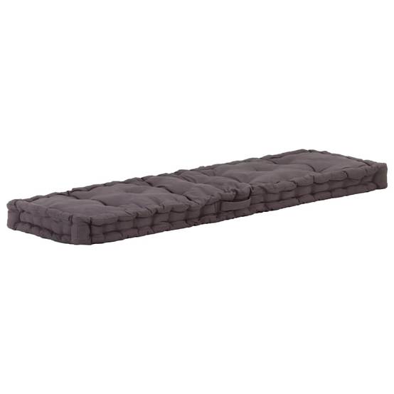 Coussin de sol pour palette Coton Décoratif pour Salon Jardin Anthracite 120x40cm – ComfortXL Outdoor Living - Image 2