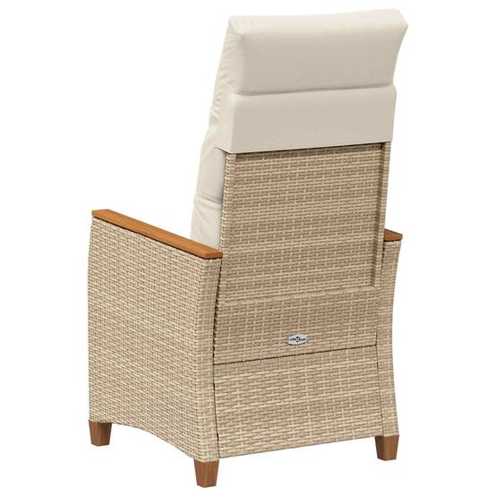 PANGIVO - Chaise de jardin inclinable polyrotin beige et crème 64 x 57.5 x 112 cm - PANGIVO - Image 6