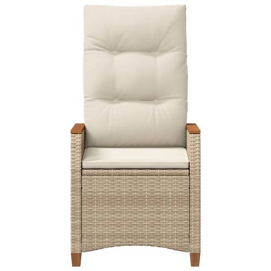 PANGIVO - Chaise de jardin inclinable polyrotin beige et crème 64 x 57.5 x 112 cm - PANGIVO - Image 4