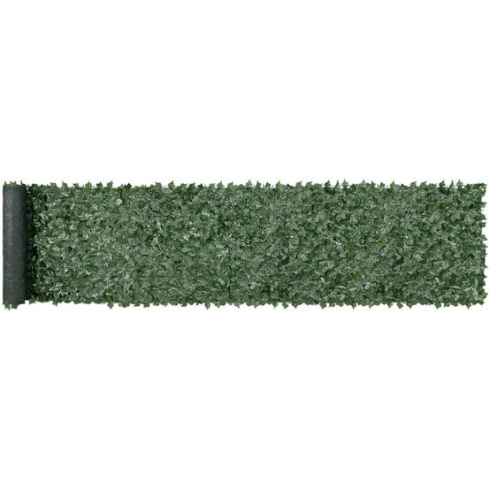 VEVOR Haie artificielle 99x502 cm, brise-vue lierre, tissu maille renforcé. Pour jardin, balcon, terrasse. - Image 1