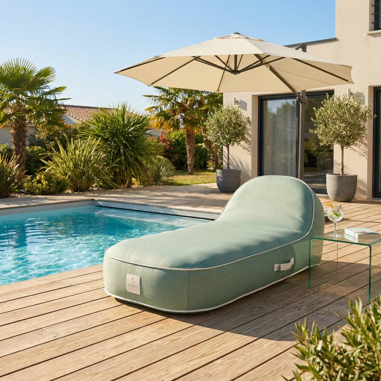 Coco Lounge - Coco Lounge Transat gonflable PALMA Collection Soge - vert d'eau - Image 1