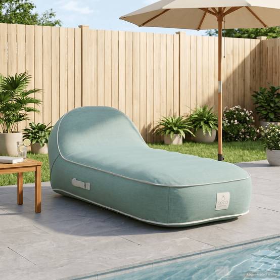 Coco Lounge - Coco Lounge Transat gonflable PALMA Collection Soge - vert d'eau - Image 5