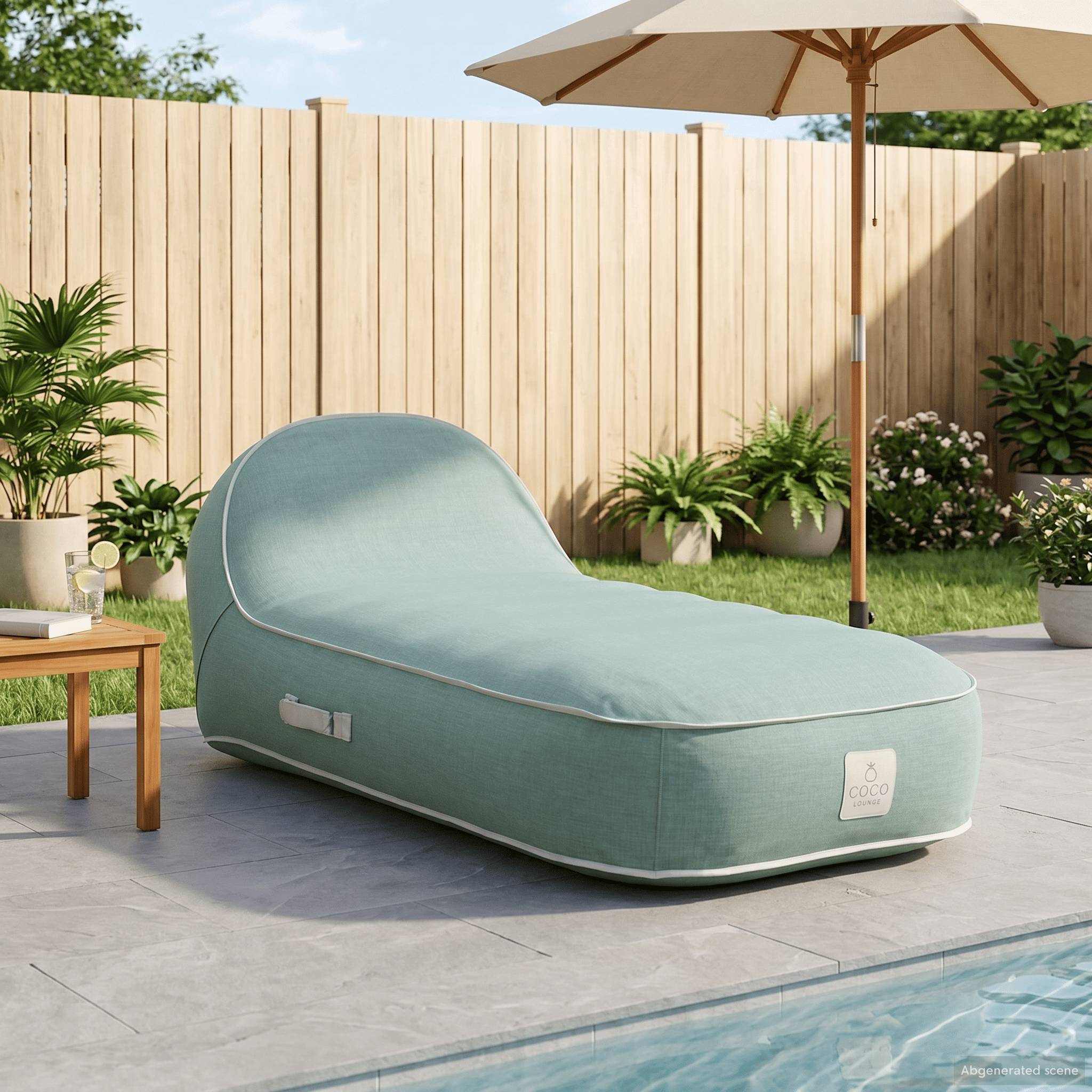 Coco Lounge - Coco Lounge Transat gonflable PALMA Collection  Soge - vert d'eau - Image 5