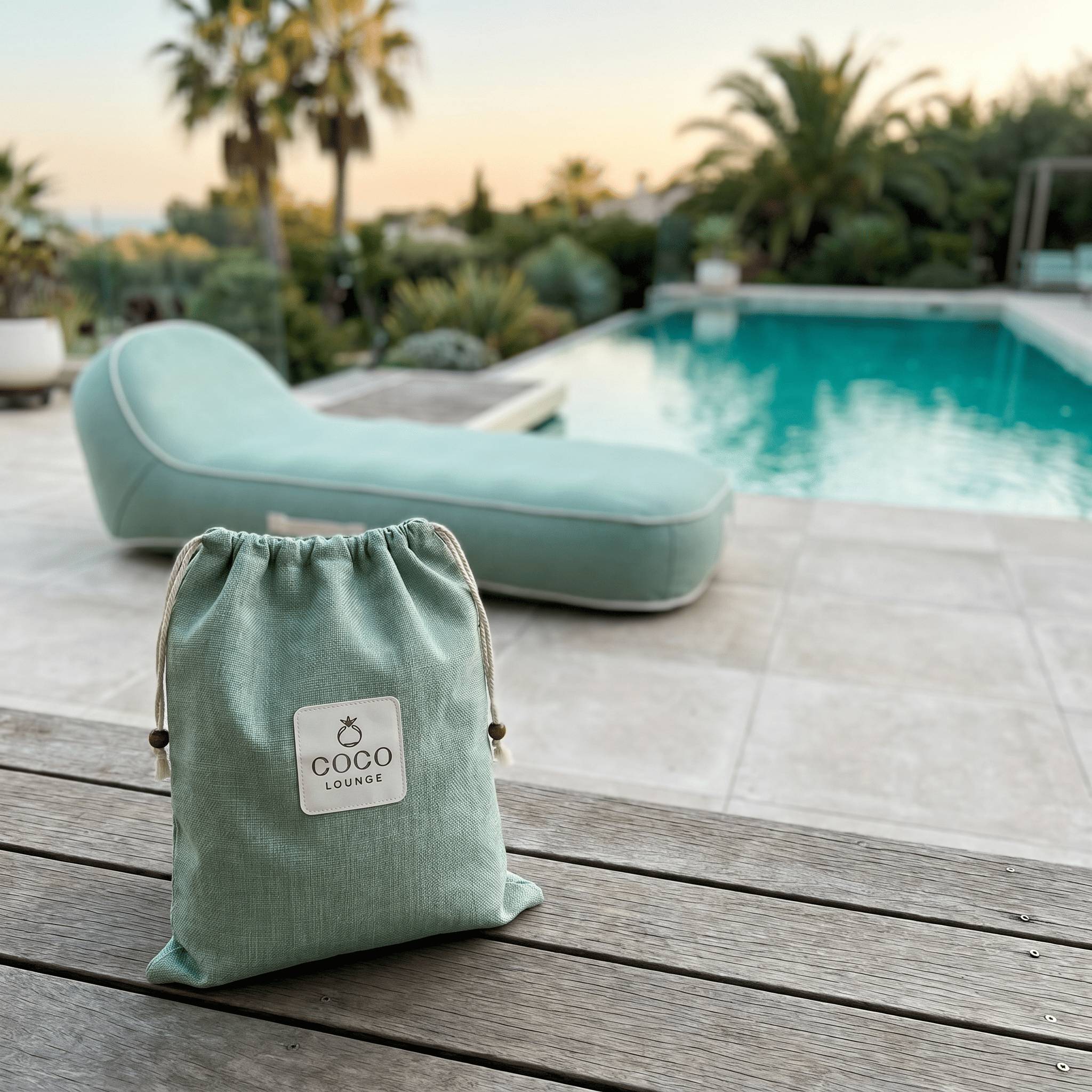 Coco Lounge - Coco Lounge Transat gonflable PALMA Collection  Soge - vert d'eau - Image 2