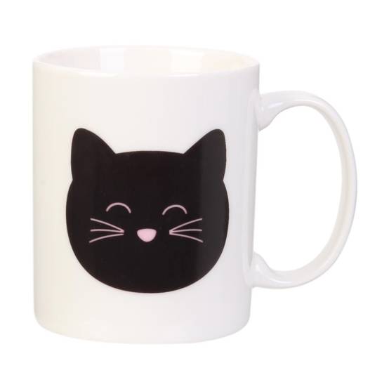 The Concept Factory - Mug Magique en Céramique "Chat" 35cl Blanc - Image 1