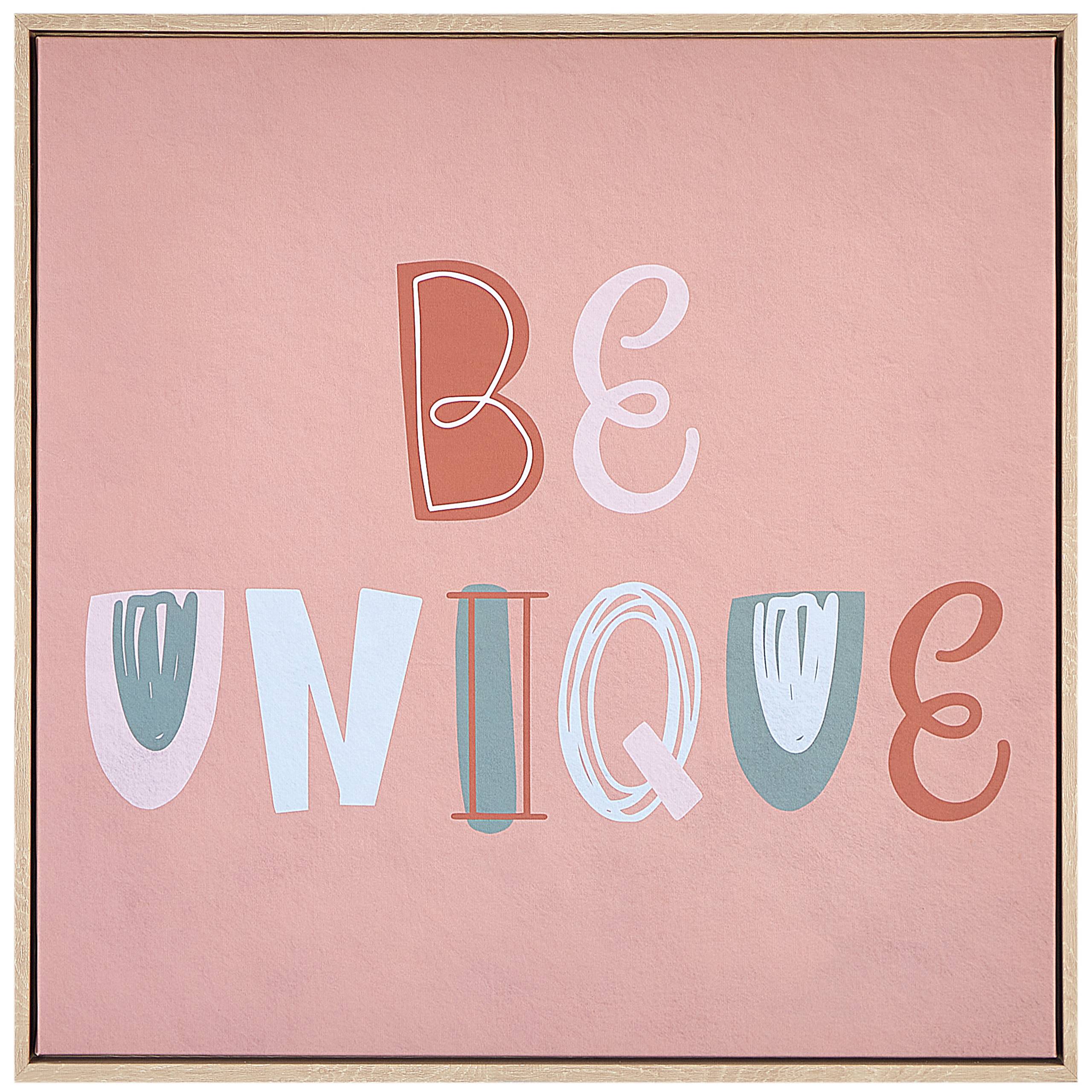 Beliani - Imprimé sur toile Tissu Rose TAURISANO - 63x5x63- Beliani - Image 2