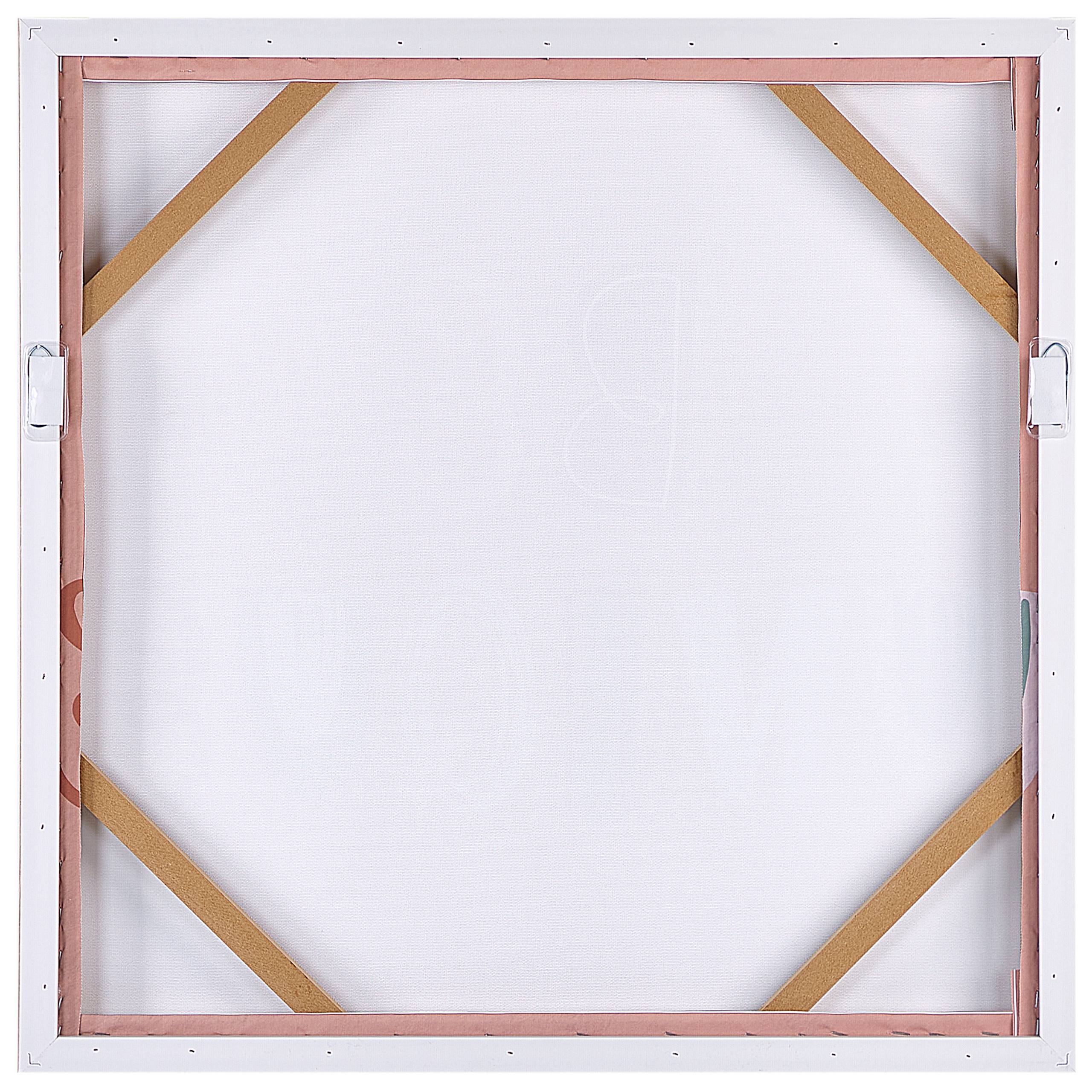 Beliani - Imprimé sur toile Tissu Rose TAURISANO - 63x5x63- Beliani - Image 4