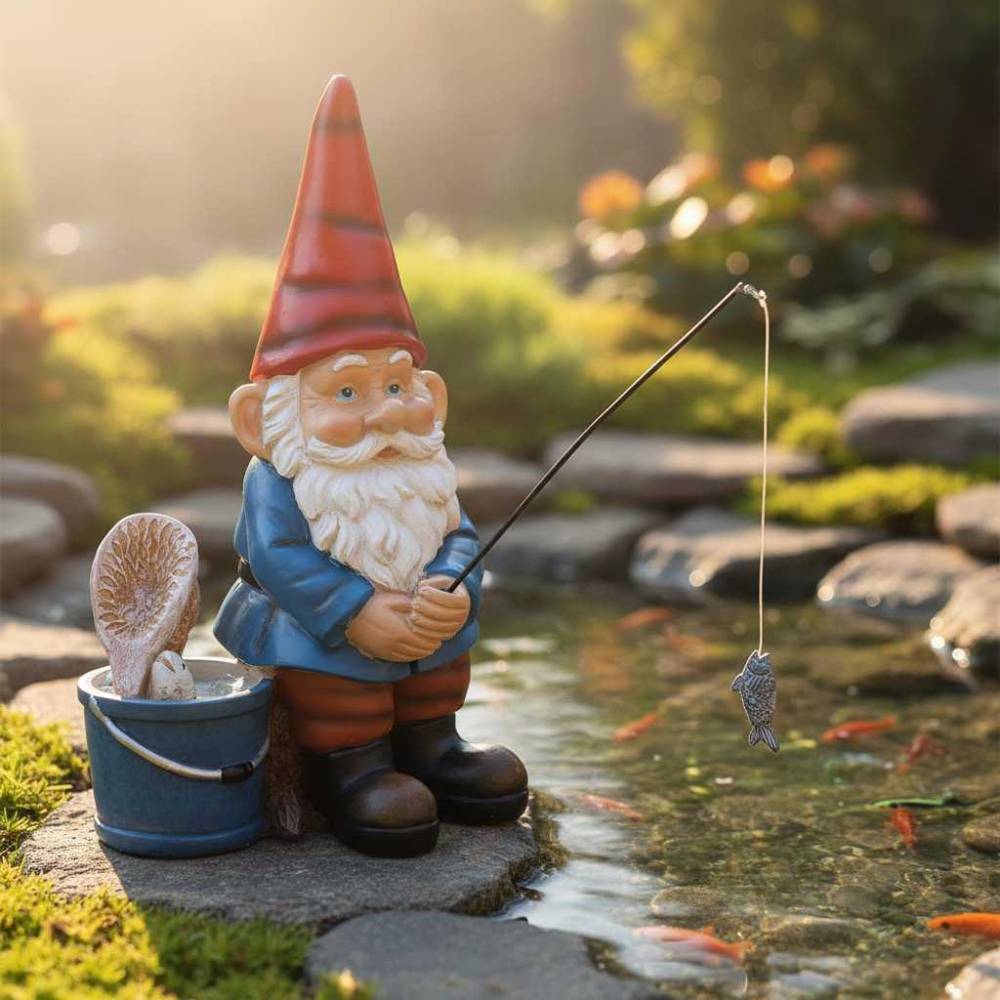 Sid - Gnome de jardin Pêche à la ligne - Image 2