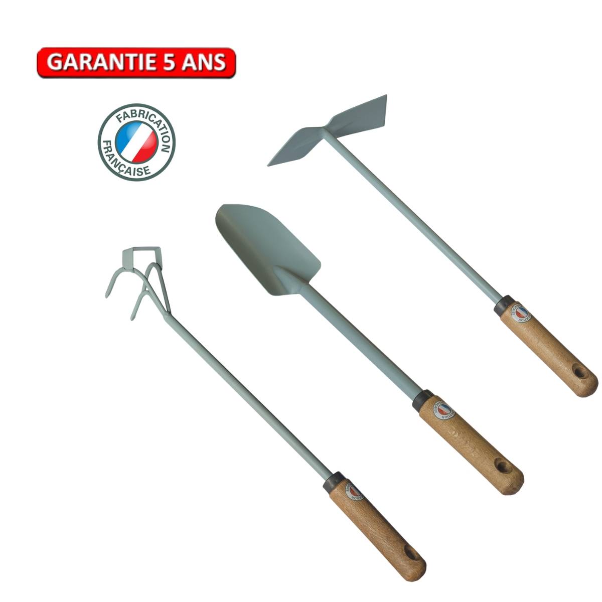Outils Perrin - Lot outils extra-long – pack jardin manche long – 3 pièces