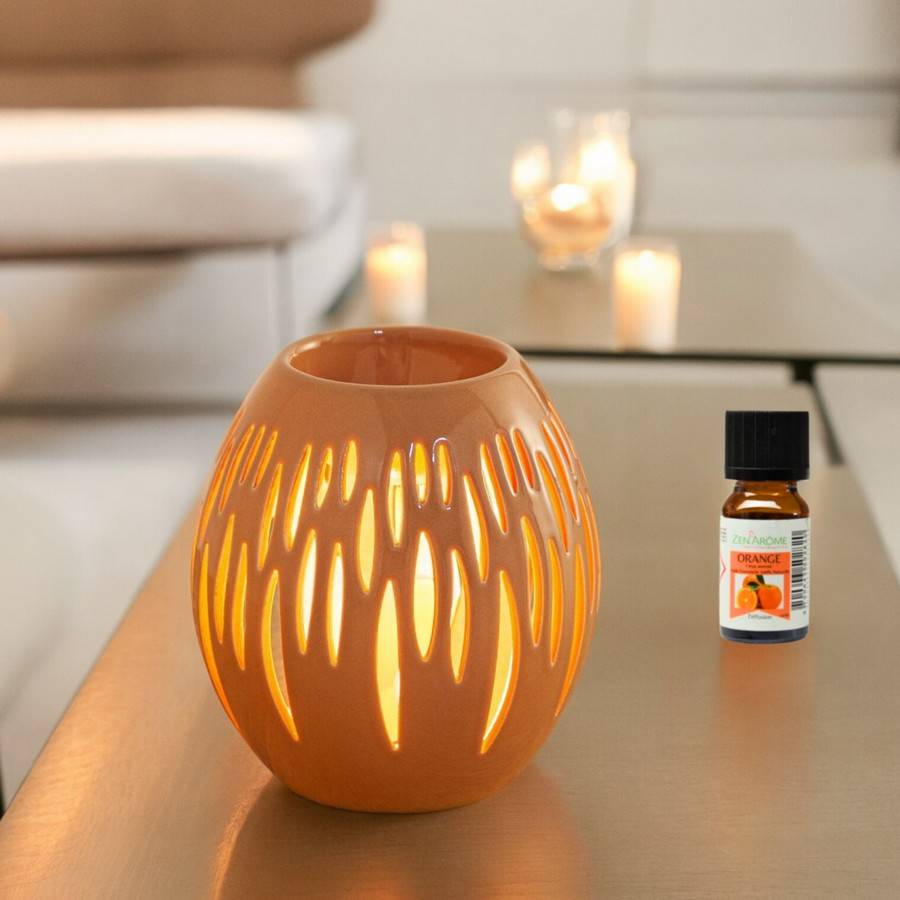 Brûle-Parfum Céramy Ovali Terracotta 45 ml - Atmosphère Parfumée - Artisanat à la Mode - Déco Cadeau Minimaliste - H 12,5 cm - Image 3