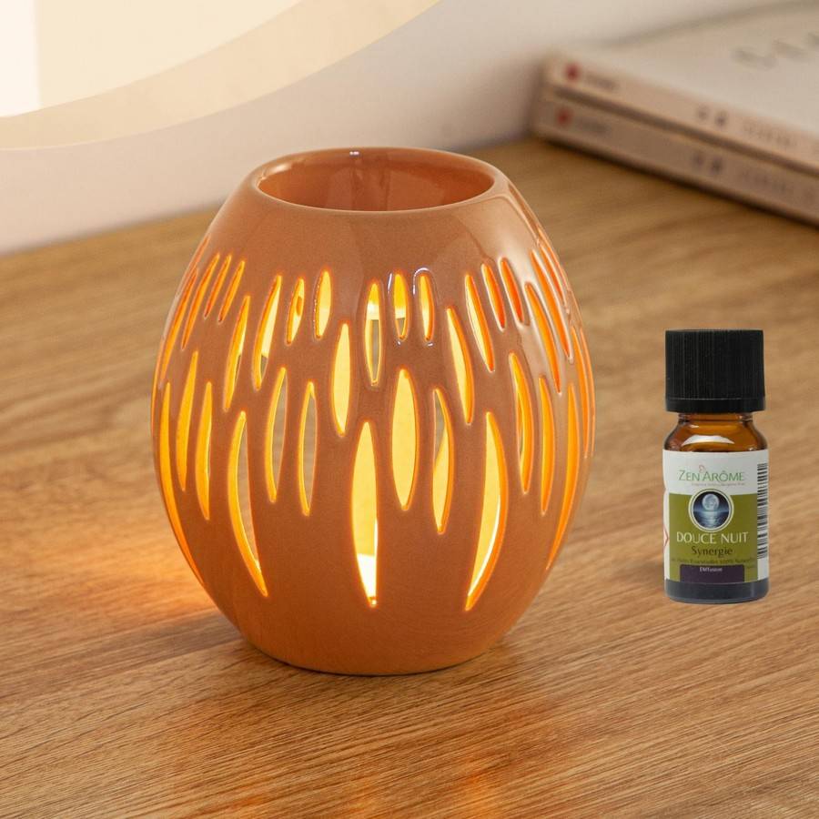 Brûle-Parfum Céramy Ovali Terracotta 45 ml - Atmosphère Parfumée - Artisanat à la Mode - Déco Cadeau Minimaliste - H 12,5 cm - Image 9