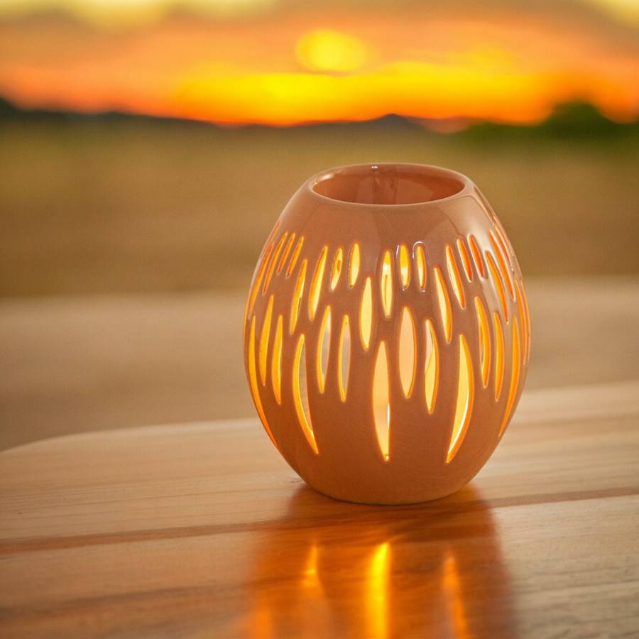 Brûle-Parfum Céramy Ovali Terracotta 45 ml - Atmosphère Parfumée - Artisanat à la Mode - Déco Cadeau Minimaliste - H 12,5 cm - Image 7